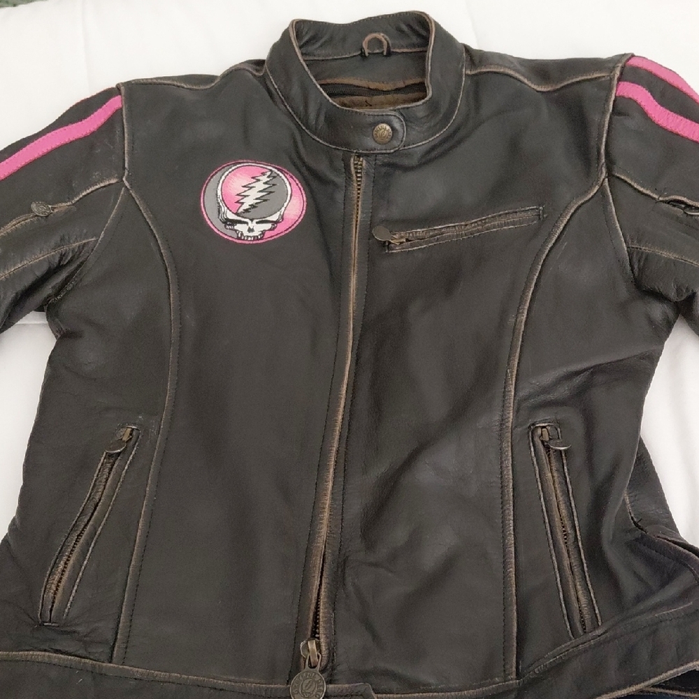 Grateful Dead Leather Jacket - Black and Brown - Picture 9 of 11